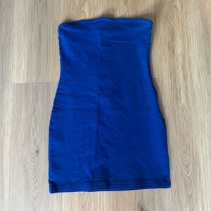 Zara Strapless Dress in Vibrant Blue
